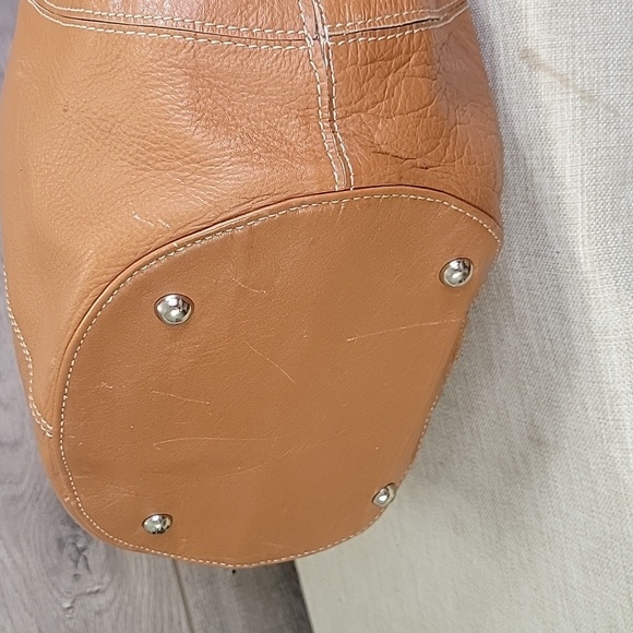 Aqua Madonna Tan Leather Hobo Bag - Picture 7 of 14